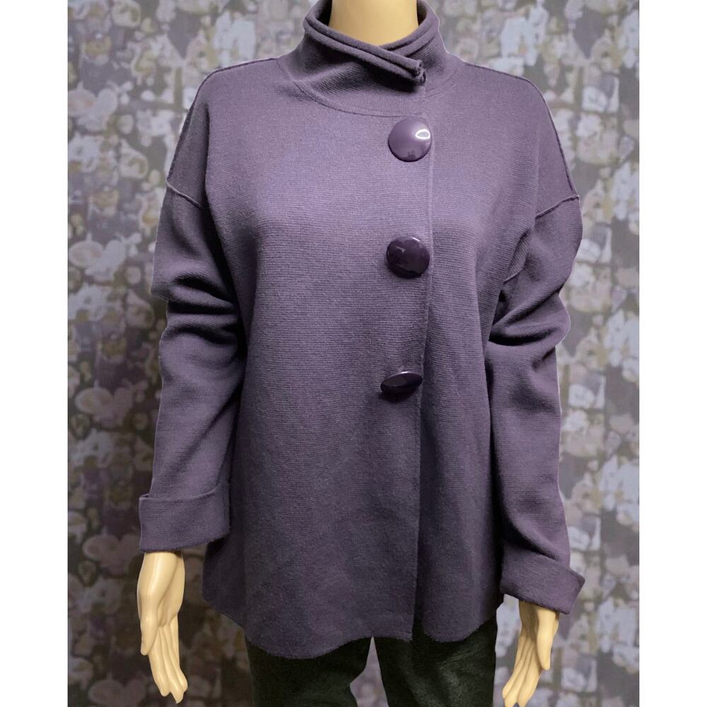 Women's Clorinda Button Up Cardigan/Sweater size L purple